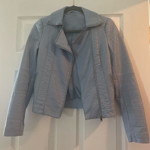 Moto jacket. Worn once. Like new condition. Size small